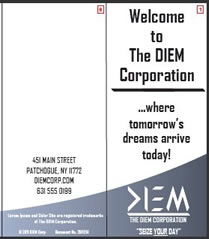 Image and Shortcut to DIEM Brochure